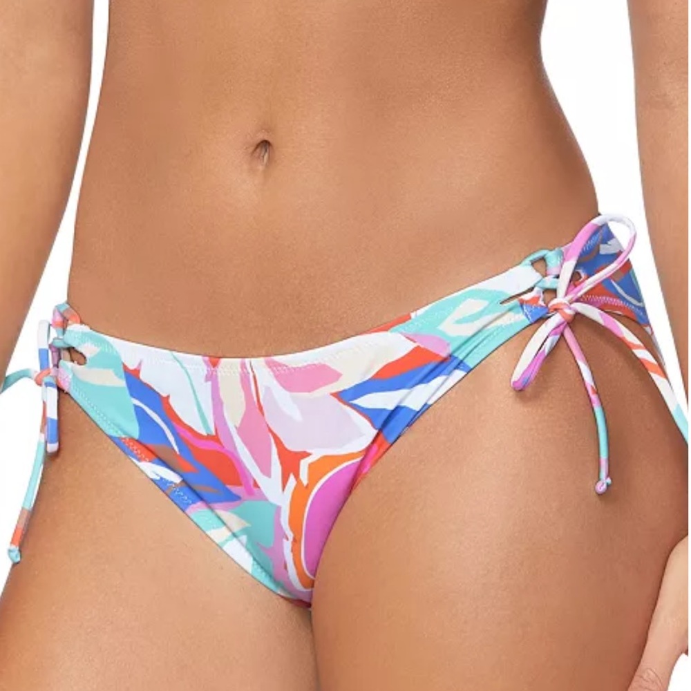 New! Raisins Juniors' Sweet Printed Side-Tie Bikini Bottoms